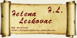 Helena Leskovac vizit kartica